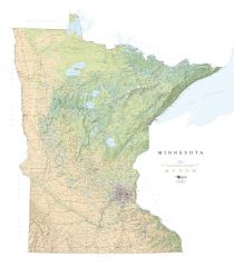 Minnesota - Land Cover Fine Art Print Map